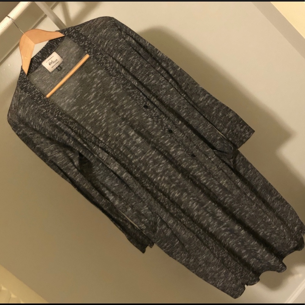 Long gray/black cardigan!